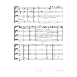 BALADE INTÉRIEURE N°1 partition: 2 violons 1 alto 1 violoncelle (quatuor à cordes)